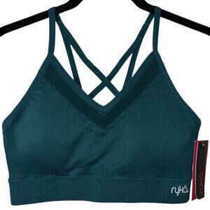 NWT Ryka Strappy Sports Bra-Size Women's Size Large Deep Green